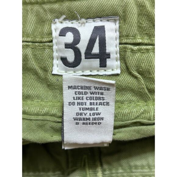 Abercrombie & Fitch Green Garment-Dyed Belted Shorts Size 34 Casual Vintage-Wash - Picture 5 of 9